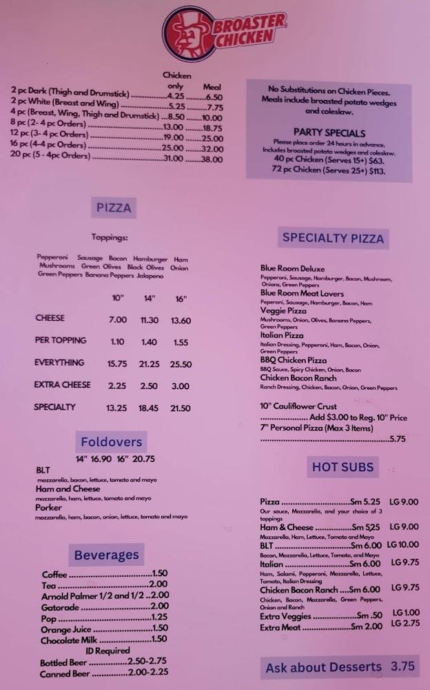 Blue Room - Kirby, OH Menu image 3